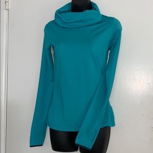 Nike Pro Dri Fit Small Teal Long Sleeve Pullover